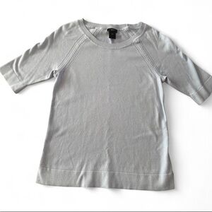 NWOT Ann Taylor Women’s Light Blue/Gray Sleeve Tee